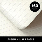 PAPERAGE Lined Journal Notebook, 160 Pages, Medium 5.6 in x 8 in - Image 4