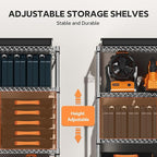 M MZG 4 Tiers Storage Shelves Load 1400LBS, Metal Shelving Wire Metal Shelving - Image 4