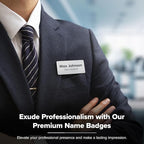 Name Tag, Magnetic Brushed Aluminum Name Tags, Personalized Name Tags, 1.5x3 - Image 2