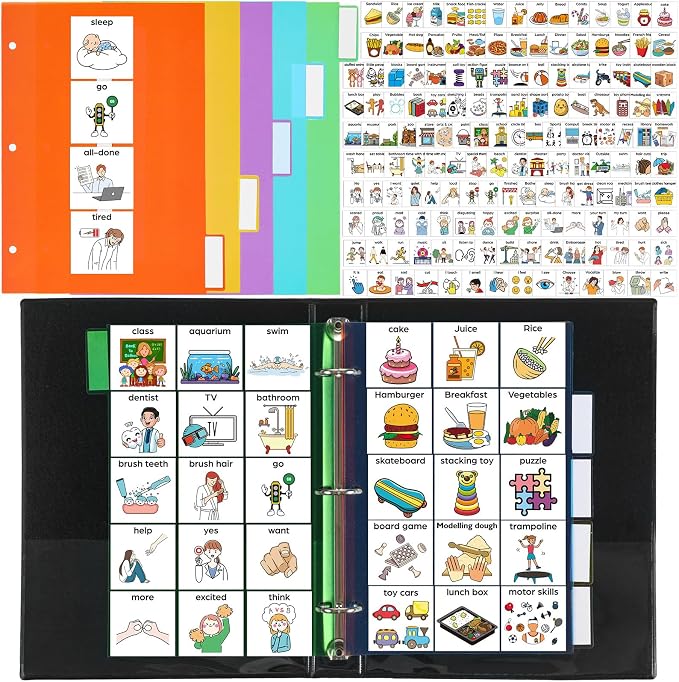 Communication Book Bulk 162 Laminate Icon Picture Cards by Resurhang