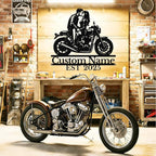 Custom Motorcycle Couple Metal Signs Personalized Biker Couple Name Sign Custom - Image 8