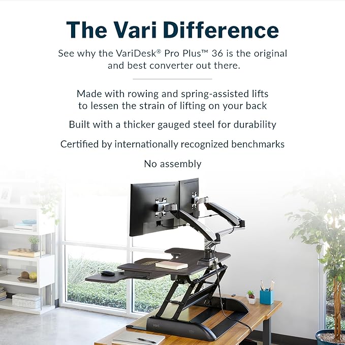 Vari Varidesk Pro Plus 36 Standing Desk Converter - Image 3