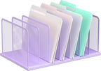 Kuntine.B Desk File Organizer Upright Mesh Desktop Organizer File Sorter Office by KuntineB
