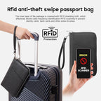 RFID Blocking Family Passport Holder Wallet 6, Premium Leather Travel Document - Image 2