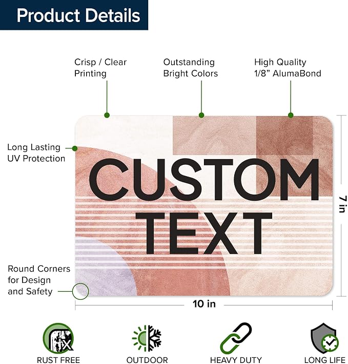 Custom Sign, Custom Street Sign, 11 Font Colors, 13 Font Styles, 4 Hole Options - Image 6