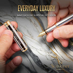 Scriveiner Personalized Silver Chrome Fountain Pen - Image 8