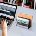 wishacc Desk Mail Organizer Small File Holders Letter Metal Mesh - Image 4