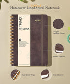 Dotted Spiral Journal Notebook, A5 Hardcover Spiral Journals - Image 2