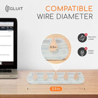 GLUIT Adhesive Desktop Cable Organizer Versatile Cord Holders Wire Clips and - Image 4