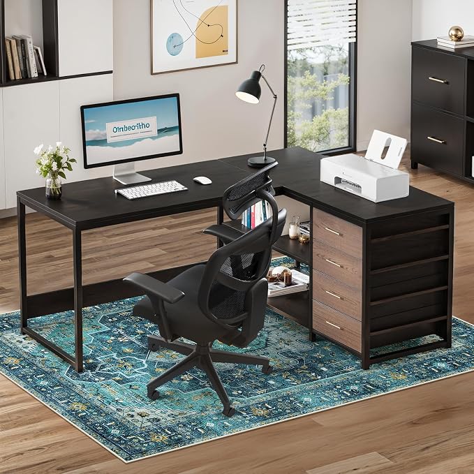 Anidaroel 46"x72" Chair Mat for Hardwood Floor/Tile Floor, Desk Chair Mat for - Image 4