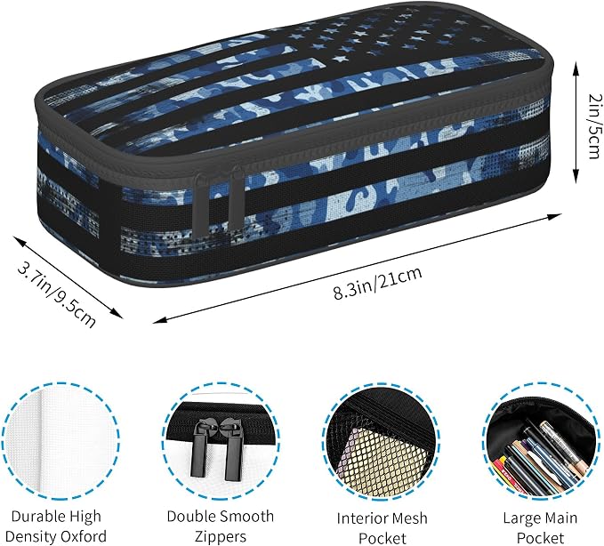 YIJIUWKIS American Flag Style Pencil Case - Image 3