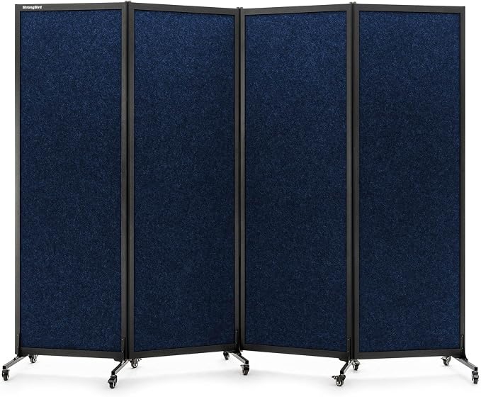 Upgrade Version Room Partition and Divider, Freestanding Rolling Dividers by StrongBird