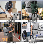 TAILI 2 Pack Gray Moving Bags w/Adjustable Backpack Straps, Moving Supplies - Image 9