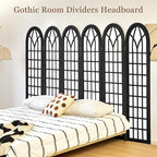 Asnefeli 6 Panel Japanese Room Divider, Shoji Style Partition Divider, Fully - Image 5