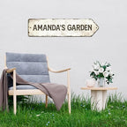 Rustic Custom Sign, Personalized Right Directional Metal Composite Street Sign - Image 3