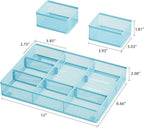 Marbrasse 3 Packs Desk Drawer Organizers, Metal Mesh Dividers - Image 3