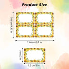 Wonmon 200 PCS Sunflower Name Tags Stickers, Self Adhesive Sunflowers Style - Image 2