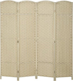 HOMCOM Room Divider, 4 Panel Folding Privacy Screen, 5.6' Tall Freestanding by HOMCOM