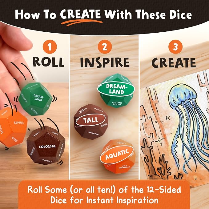 Art Dice – 12-Sided Wooden Dice - Image 2