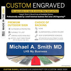 Engraved Name Plates for Door Sign Personalized Blue Plastic Plaque - Image 3