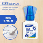BAZIC Products Correction Liquid 2 in 1, Foam Brush & Precise Metal Tip - Image 2