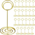 TecUnite 48 Pieces 3.35 Inch Table Number Holder Place Card Photo Holder by TecUnite