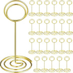 TecUnite 48 Pieces 3.35 Inch Table Number Holder Place Card Photo Holder by TecUnite