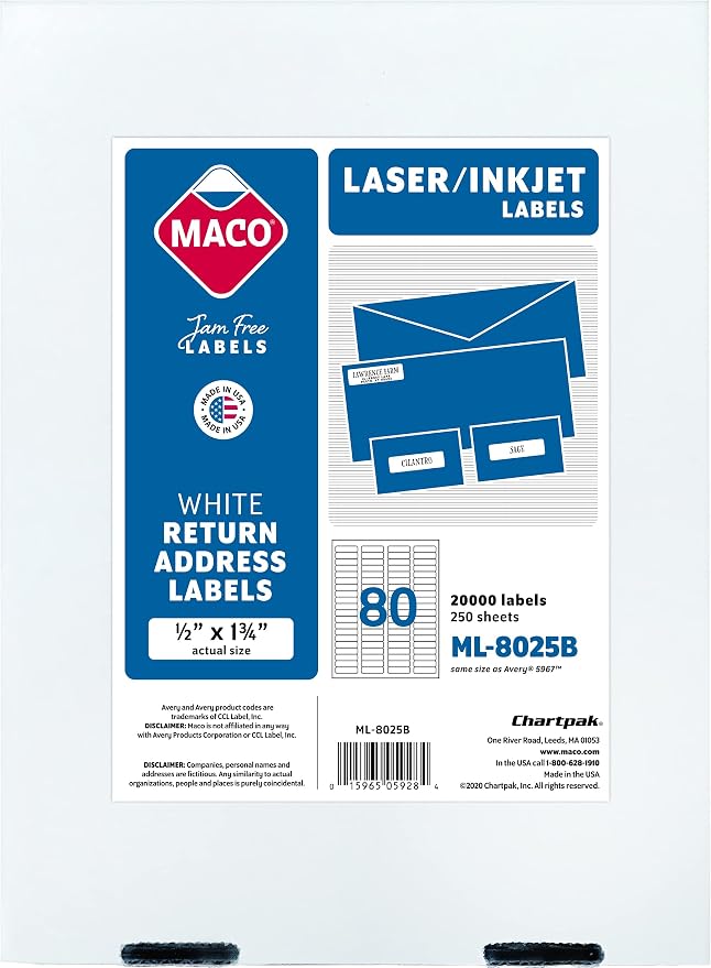 Printable Labels for Mailing by Maco