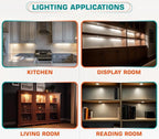 Lvyinyin Single Under Cabinet Puck Light, Collection Display Cases Bookshelf - Image 7