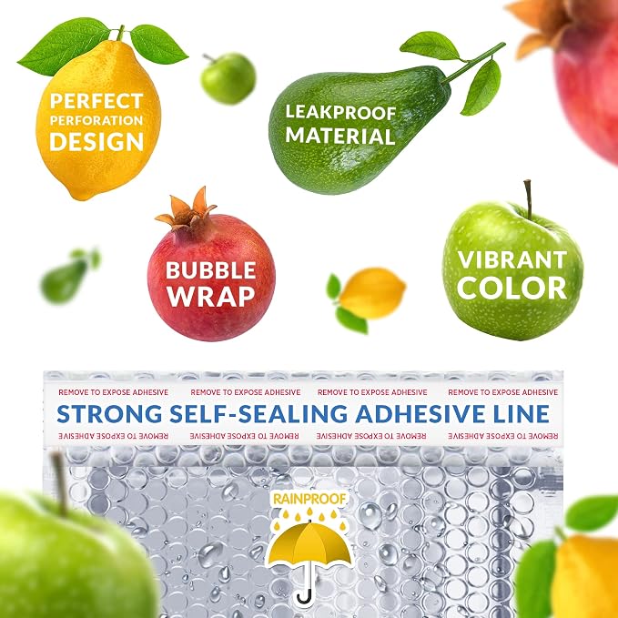 Amiff Silver Thermal Bubble Mailer, 18 x 22 Inches. 50 Pack Metallic Bubble - Image 4