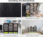 TQVAI Wood Literature Organizer, 27 Slots Hold 13500 Sheets A4 Papers, Wooden - Image 5