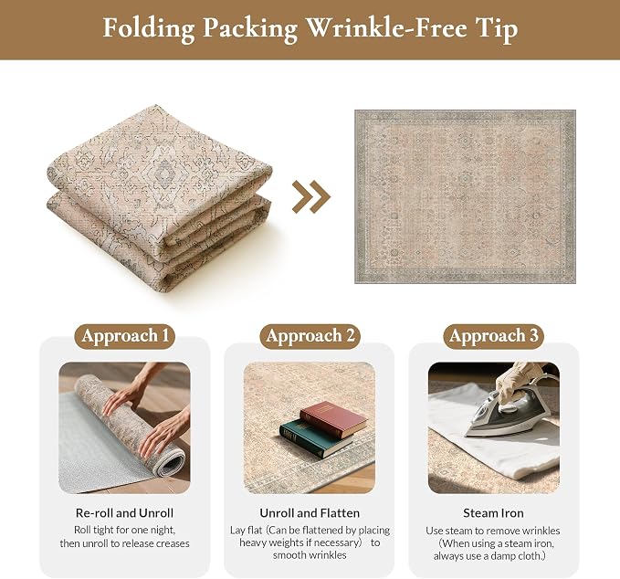 GENIMO 2x10 Runner Rugs for Hallway, Machine Washable Non Slip Vintage Rugs - Image 8