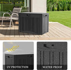 Decksplore 50 Gallon Outdoor Storage Box Waterproof Lockable Resin Deck Box - Image 3