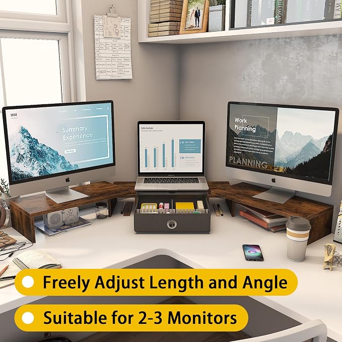 WESTREE Triple Dual Monitor Stand Riser - Image 2