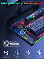 TopMade Wireless Charging Mouse Pad, RGB Gaming Mousepad, 35.4" x 15.8" Extra - Image 2
