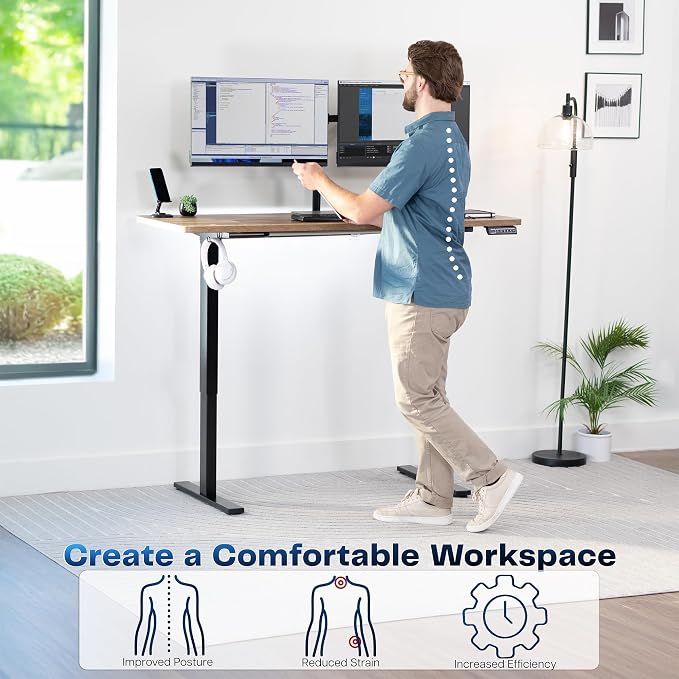 VIVO Electric 60 x 24 in Standing Desk, Memory Height Adjustment, 1B Series - Image 4