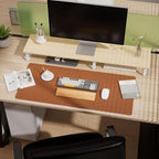 Aothia Double-Sided Desk Pad, Leather Desk Mat, Eco Cork Desk Pad Protector - Image 5