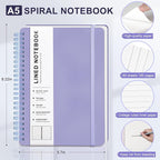 ABERLLS Purple Lined Spiral Journal Notebook - Image 2