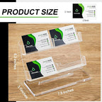 Dunzoom Business Card Holder for Desk 4 Slots Clear Gift Card Display Acrylic - Image 2