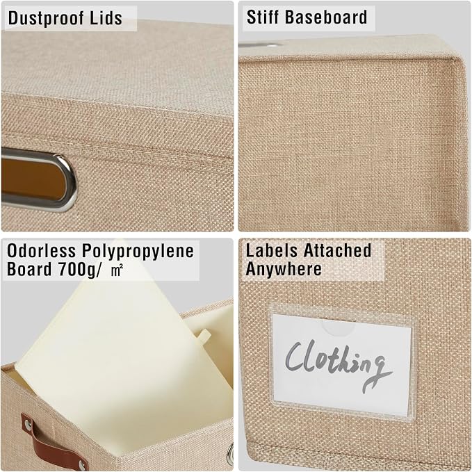 Roobyl 17" Large Collapsible Storage Bins - Image 5