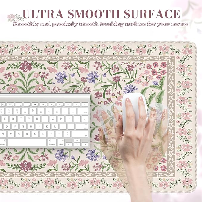 iCasso Desk Mat for Keyboard and Mouse, Large Mouse Pad, Desk Pad Mat, - Image 3