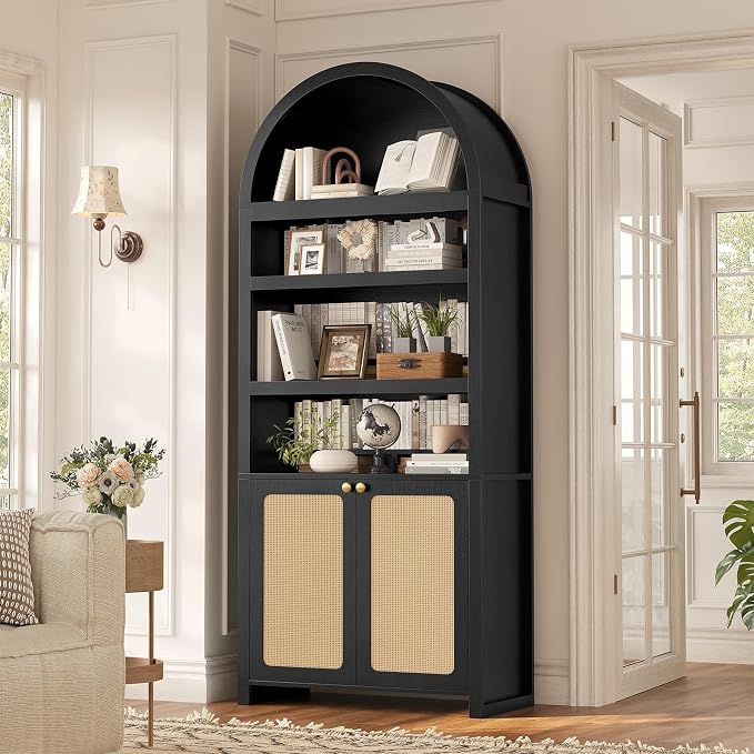 81" Tall Arched Cabinets, Bookcase by UPOSOJAWishesYouaNiceDay