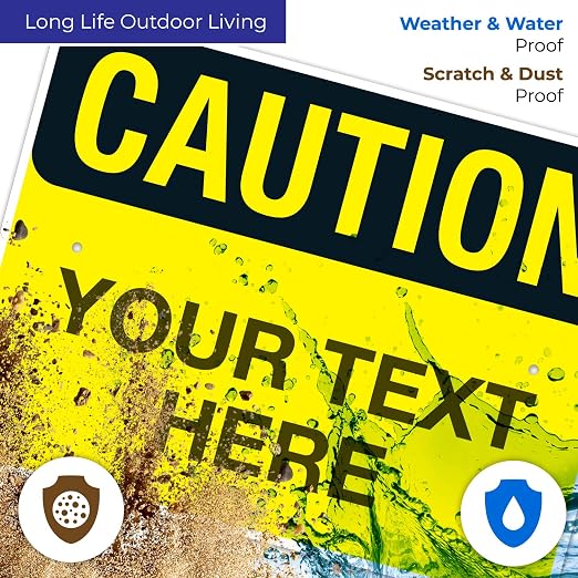 Custom Caution Sign, OSHA Sign, 18x24 Inches, Rust Free .063 Aluminum, Fade - Image 5
