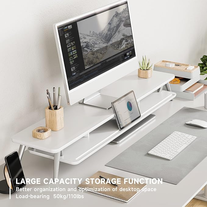 Fenge Dual Monitor Stand, Monitor Stands Riser - Image 2