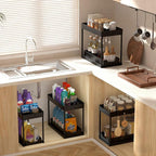 APWNRJA Under Sink Organizers 2 Pack, Pull-Out Sliding Cabinet Organizer - Image 8
