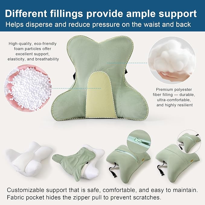 Ailuteie Ergonomic Lumbar Support Pillow – Multi-Functional Back Cushion - Image 3