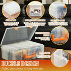 Photo Storage Box 5 x 7 Inches, 18 Inner Photo Cases - Image 3