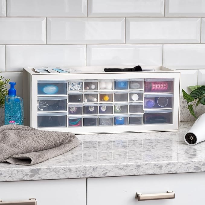 IRIS USA Plastic Drawer Storage Organizer, 26-Drawer Teacher Toolbox Bead Small - Image 2