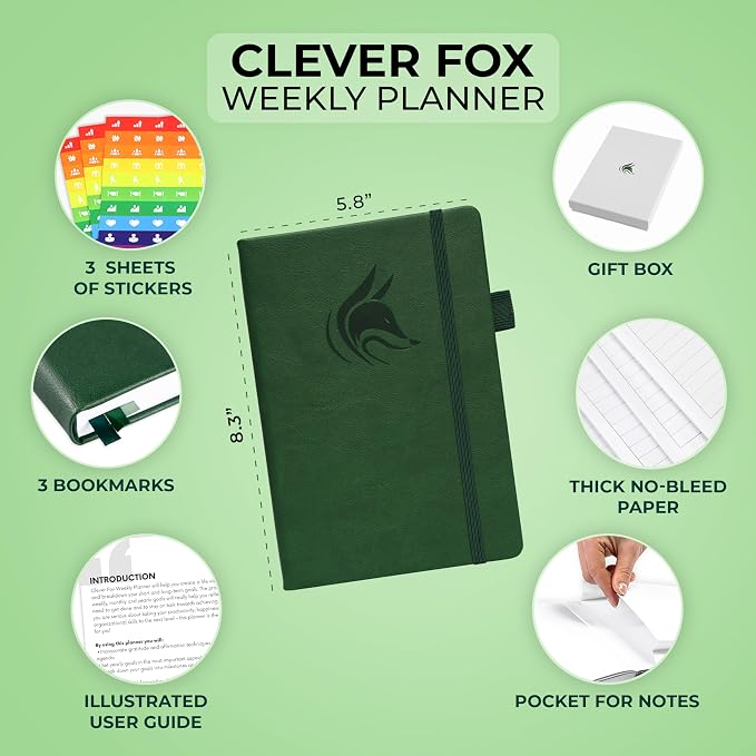 Clever Fox Planner – Undated Weekly & Monthly Planner - Image 2