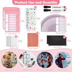 2Pcs Chore Chart for Kids to Do List Checklist Board Detachable Message Slider - Image 2